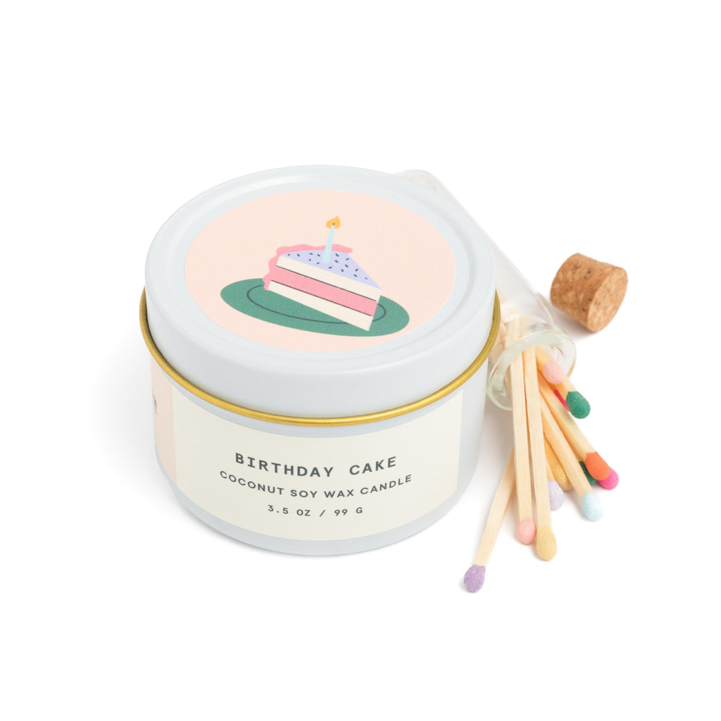 birthday cake scented candle gift set