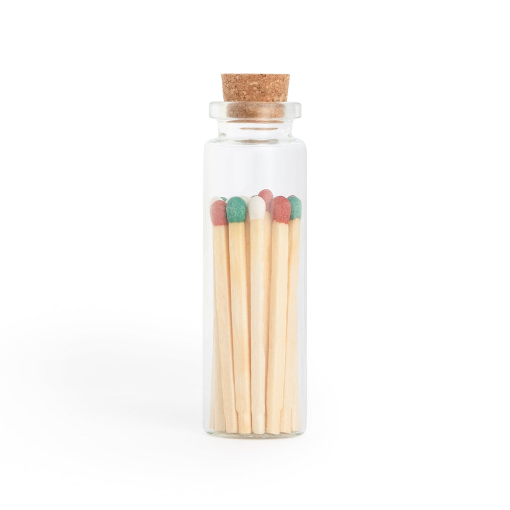Christmas Color Tip Matches in Small Corked Vial - Enlighten the Occasion