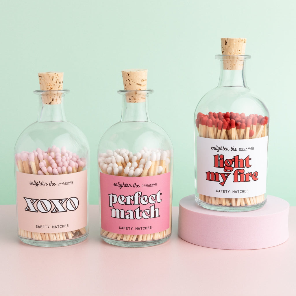 Conversation Apothecary Jar with Colorful Matchsticks - Enlighten the Occasion