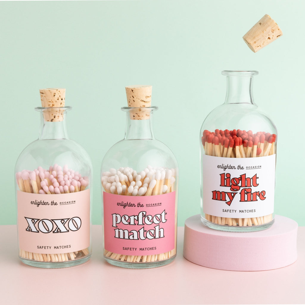 Conversation Apothecary Jar with Colorful Matchsticks - Enlighten the Occasion