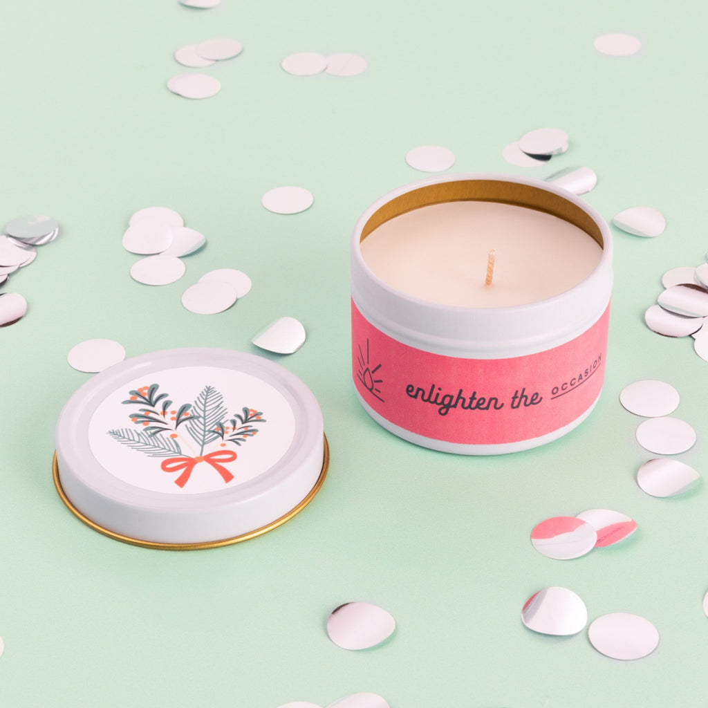 Cranberry Apple Marmalade White Tin Candle - Enlighten the Occasion