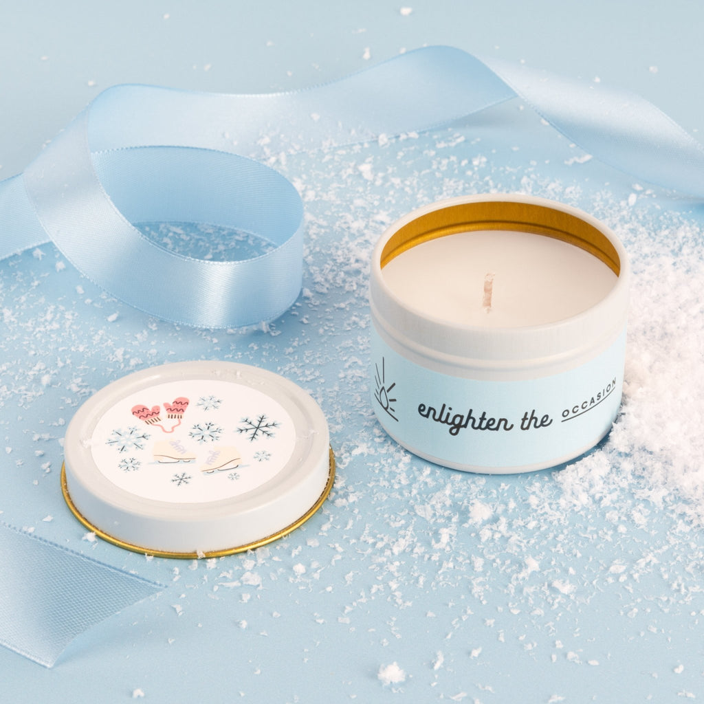 Frosted Juniper White Tin Candle - Enlighten the Occasion