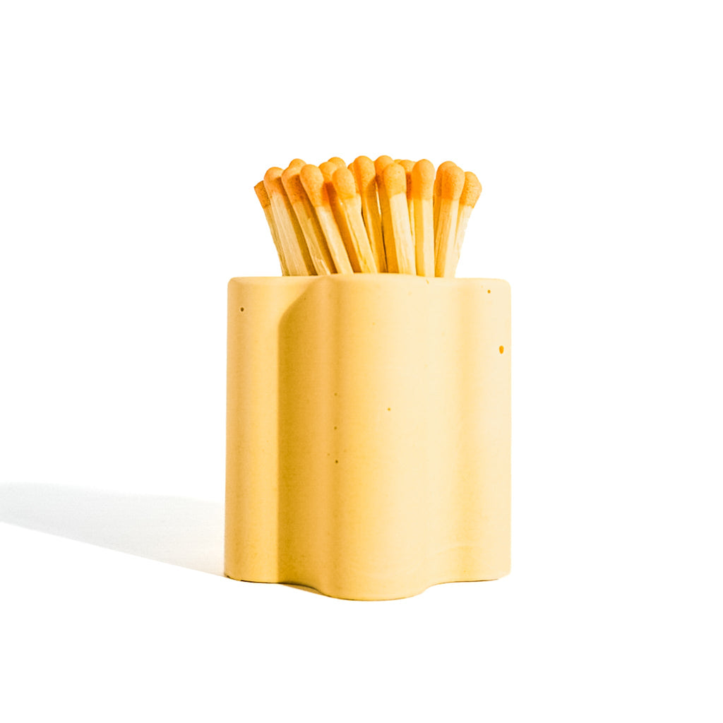 Pastel Orange Flower Vessel with Matchsticks - Enlighten the Occasion