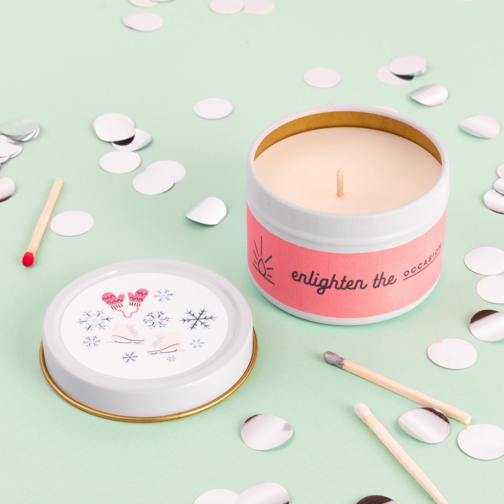 Peppermint Marshmallow White Tin Candle - Enlighten the Occasion