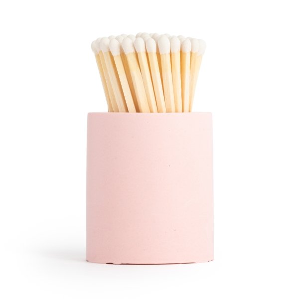 Pink Vessel with White Matchsticks - Enlighten the Occasion