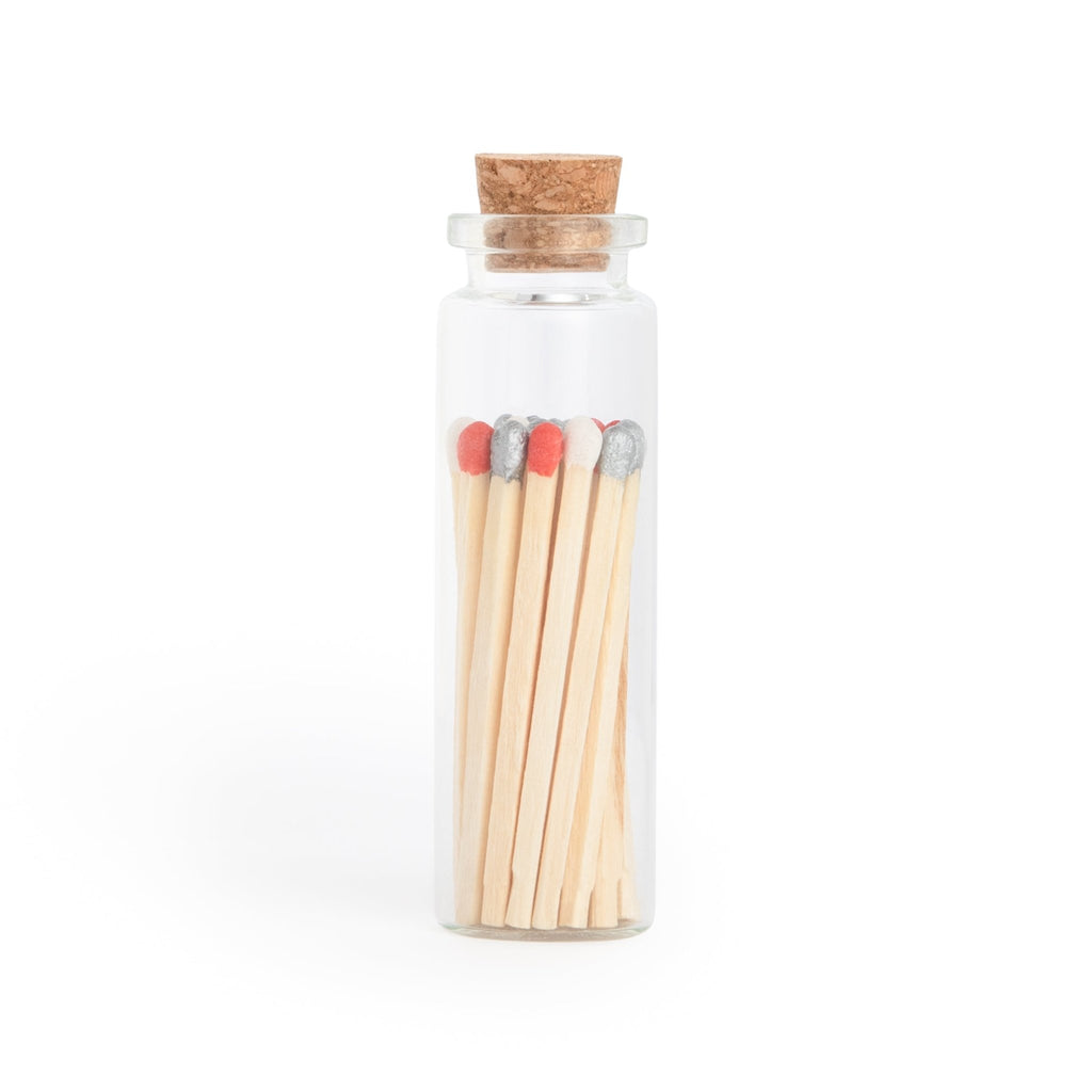 Silver Bells Color Tip Matches in Small Corked Vial - Enlighten the Occasion