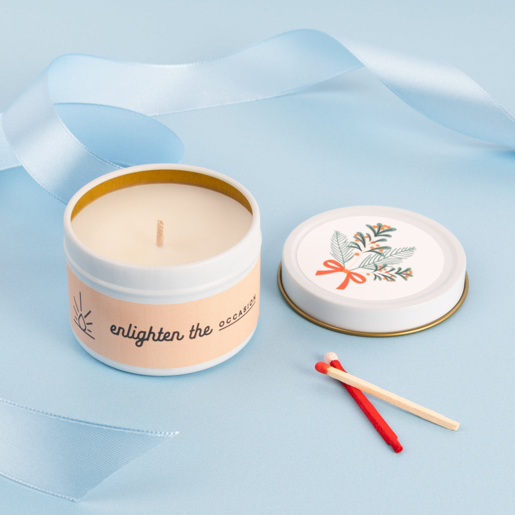 Sugar & Spice White Tin Candle - Enlighten the Occasion