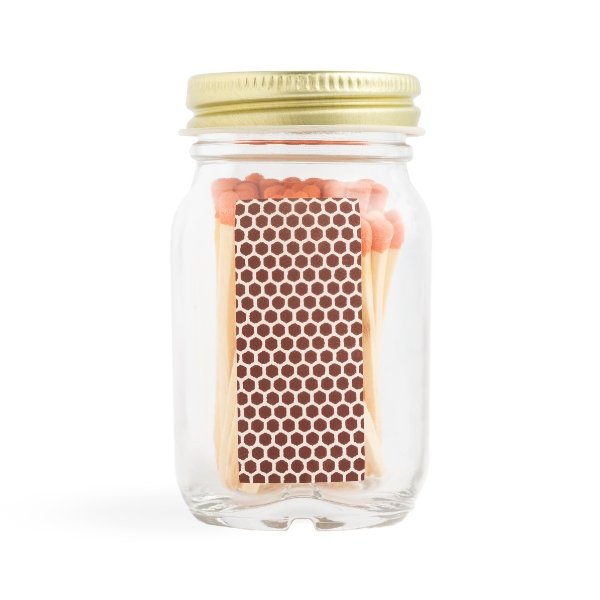 Wood Matches in Mini Mason Jar – Enlighten the Occasion